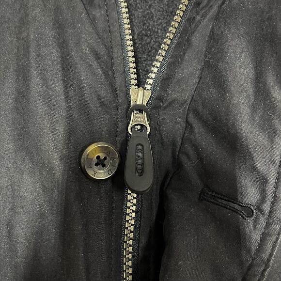 KAID Men’s Cold Gear Winter Coat Sz L Black Hooded Quilted/Fleece Lined Pockets - Picture 7 of 15